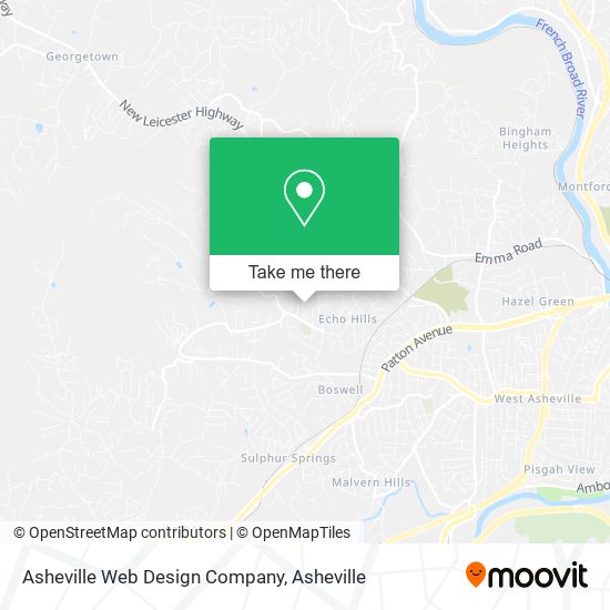 Mapa de Asheville Web Design Company