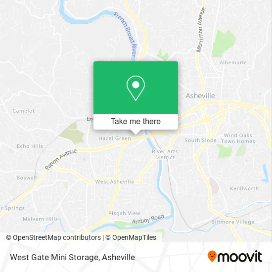 West Gate Mini Storage map