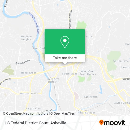 Mapa de US Federal District Court