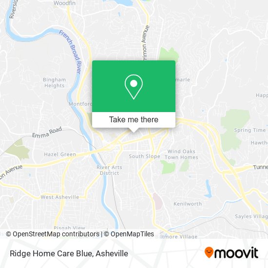 Ridge Home Care Blue map