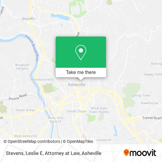 Mapa de Stevens, Leslie E, Attorney at Law