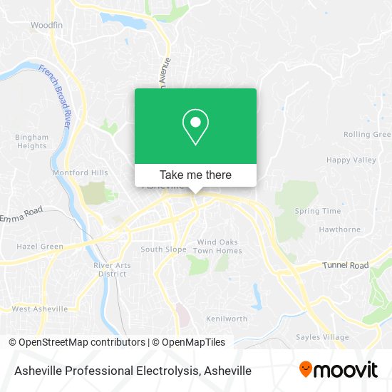 Asheville Professional Electrolysis map