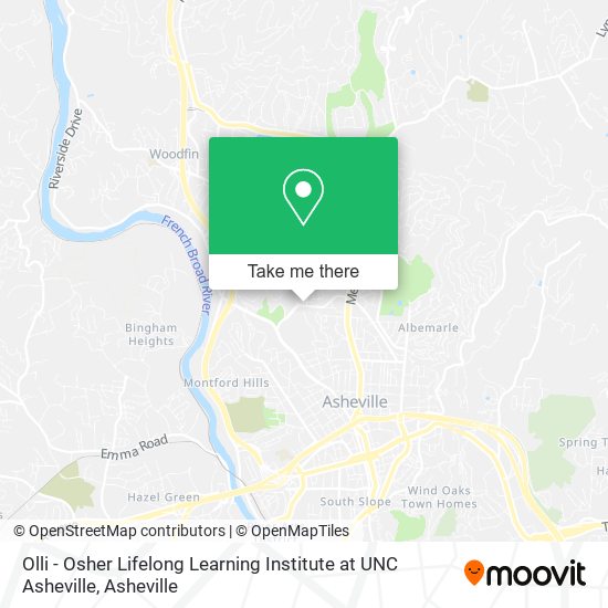 Mapa de Olli - Osher Lifelong Learning Institute at UNC Asheville