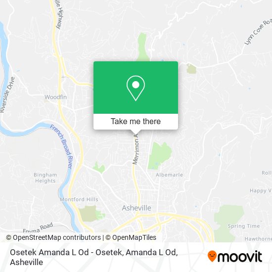 Osetek Amanda L Od - Osetek, Amanda L Od map