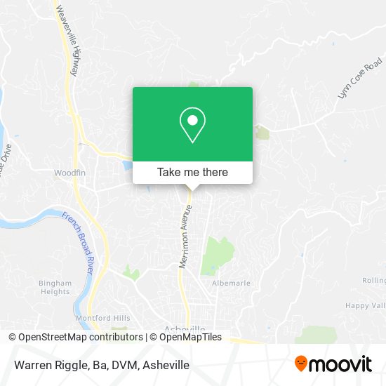 Warren Riggle, Ba, DVM map