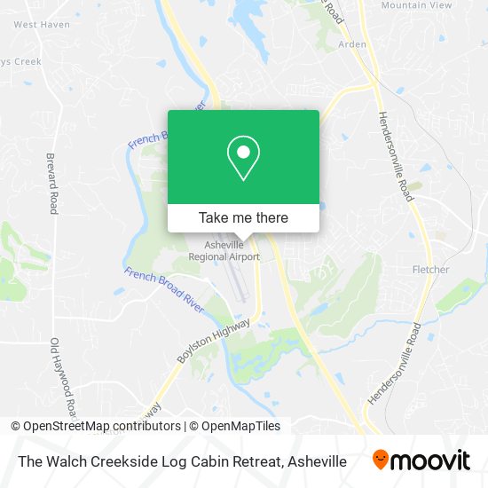 Mapa de The Walch Creekside Log Cabin Retreat
