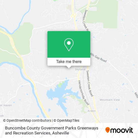 Buncombe County Government Parks Greenways and Recreation Services map