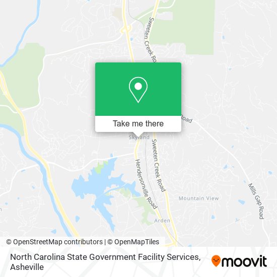 North Carolina State Government Facility Services map