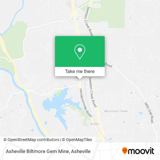 Asheville Biltmore Gem Mine map