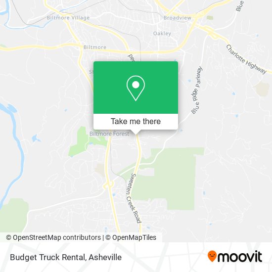 Budget Truck Rental map