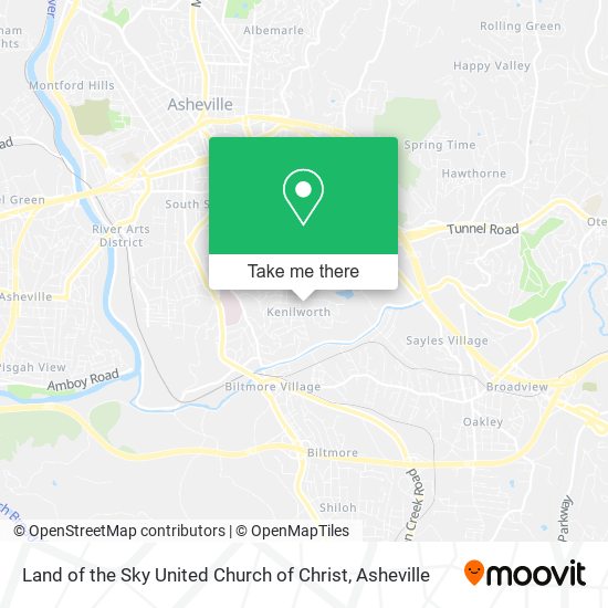 Land of the Sky United Church of Christ map