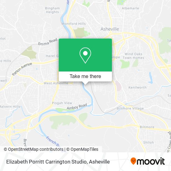 Elizabeth Porritt Carrington Studio map