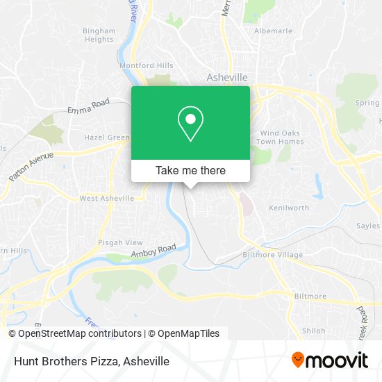 Hunt Brothers Pizza map