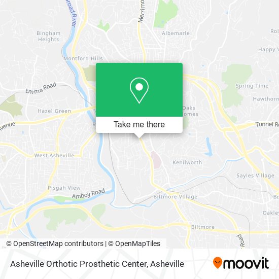 Mapa de Asheville Orthotic Prosthetic Center