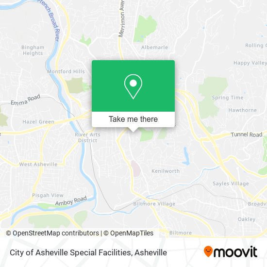 Mapa de City of Asheville Special Facilities