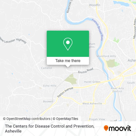The Centers for Disease Control and Prevention map