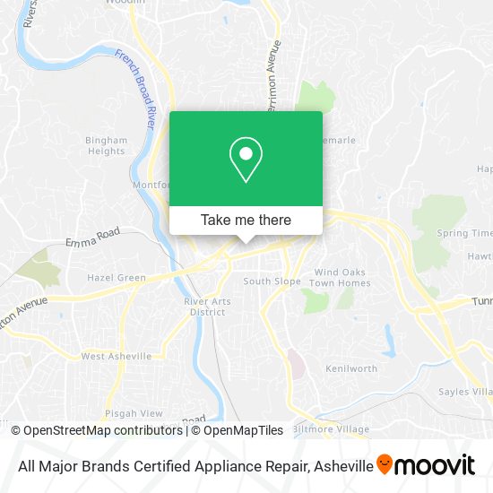 All Major Brands Certified Appliance Repair map