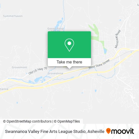 Swannanoa Valley Fine Arts League Studio map