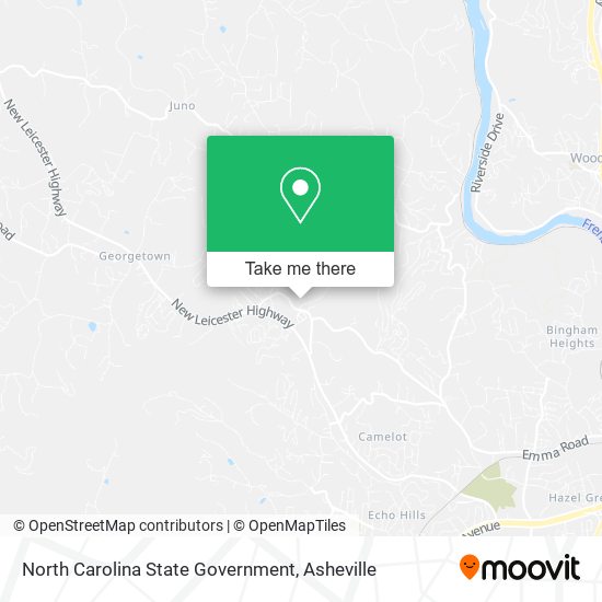North Carolina State Government map