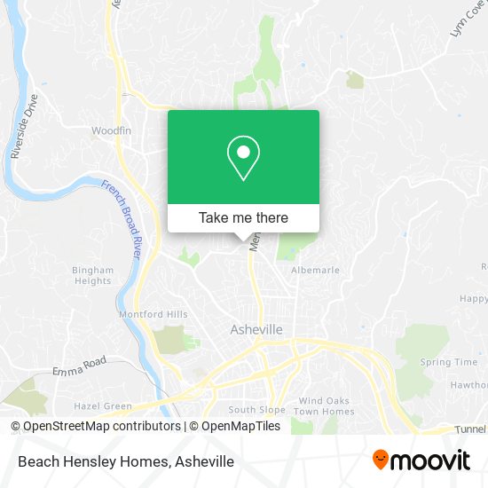 Beach Hensley Homes map