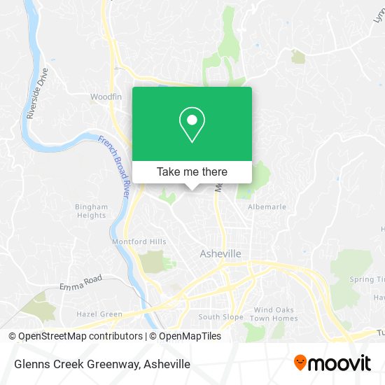 Glenns Creek Greenway map