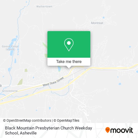Black Mountain Presbyterian Church Weekday School map