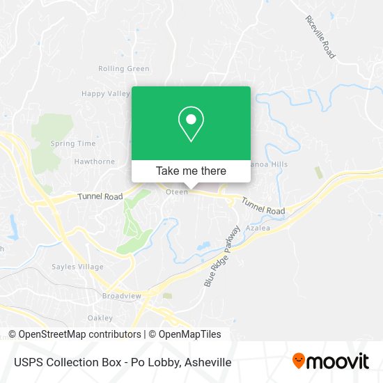 USPS Collection Box - Po Lobby map