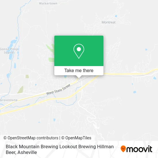 Mapa de Black Mountain Brewing Lookout Brewing Hillman Beer