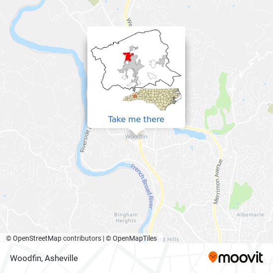 Woodfin map