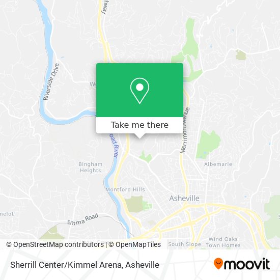 Mapa de Sherrill Center/Kimmel Arena