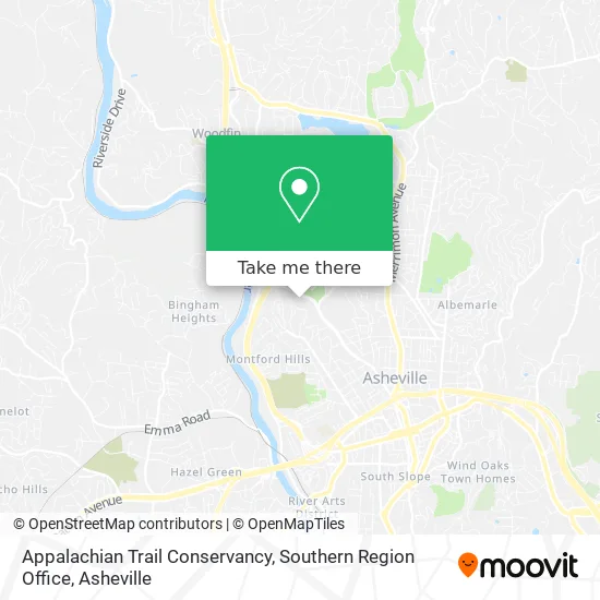 Appalachian Trail Conservancy, Southern Region Office map