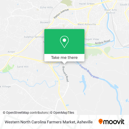 Mapa de Western North Carolina Farmers Market