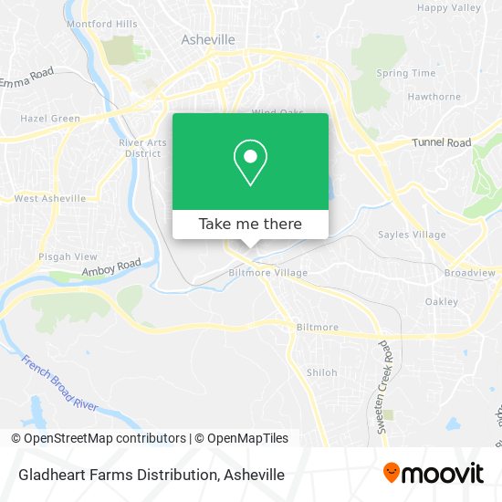 Mapa de Gladheart Farms Distribution