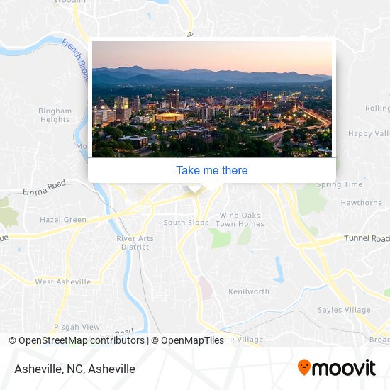 Asheville, NC map