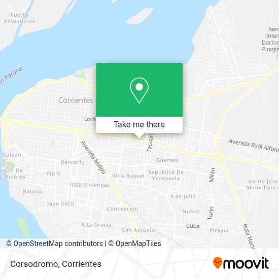 Corsodromo map