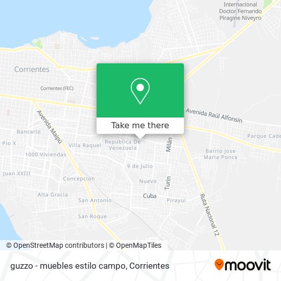 guzzo - muebles estilo campo map
