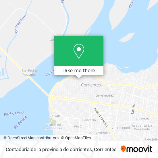 Contaduria de la provincia de corrientes map