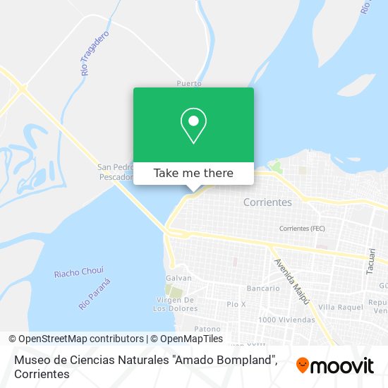 Museo de Ciencias Naturales "Amado Bompland" map
