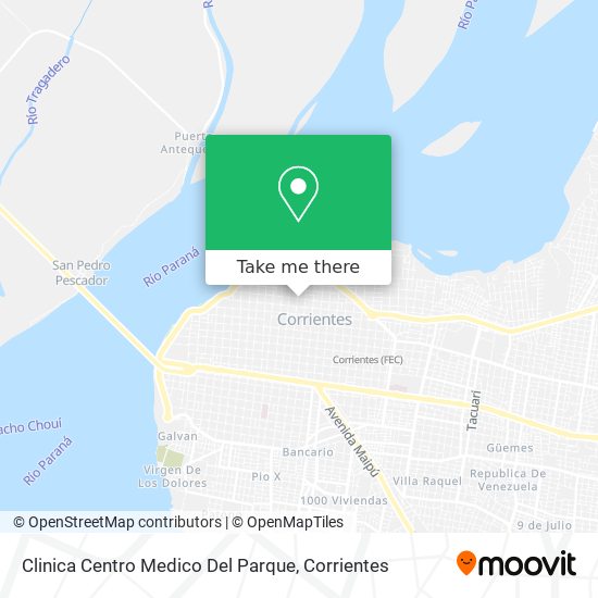 Mapa de Clinica Centro Medico Del Parque