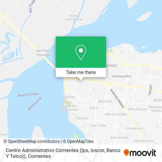 Mapa de Centro Administrativo Corrientes (Ips, Ioscor, Banco Y Telco))