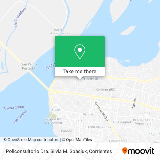 Policonsultorio Dra. Silvia M. Spaciuk map