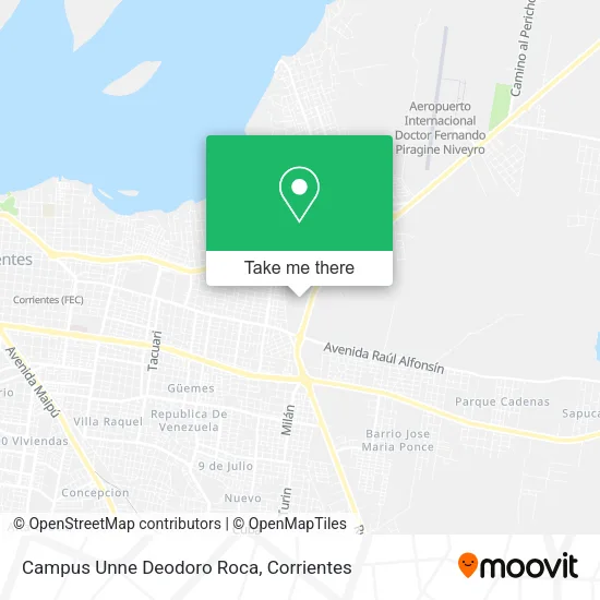 Mapa de Campus Unne Deodoro Roca