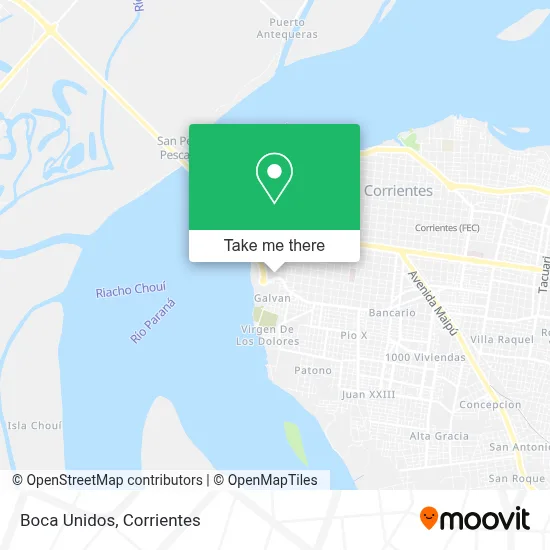 Boca Unidos map