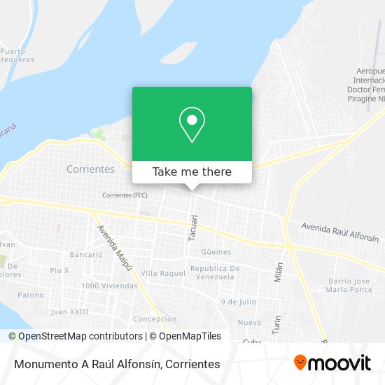 Mapa de Monumento A Raúl Alfonsín