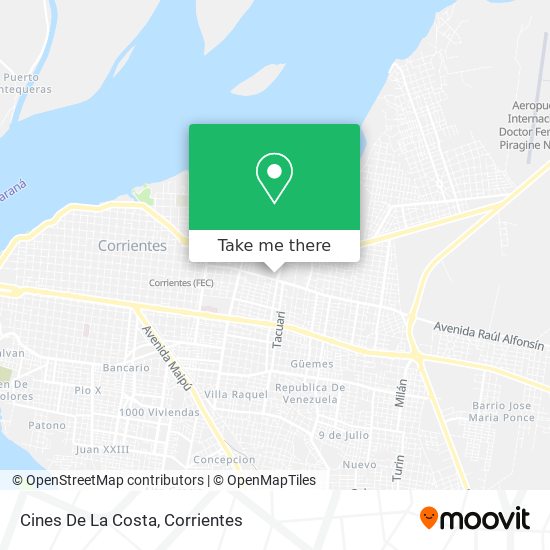 Mapa de Cines De La Costa