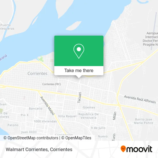 Walmart Corrientes map