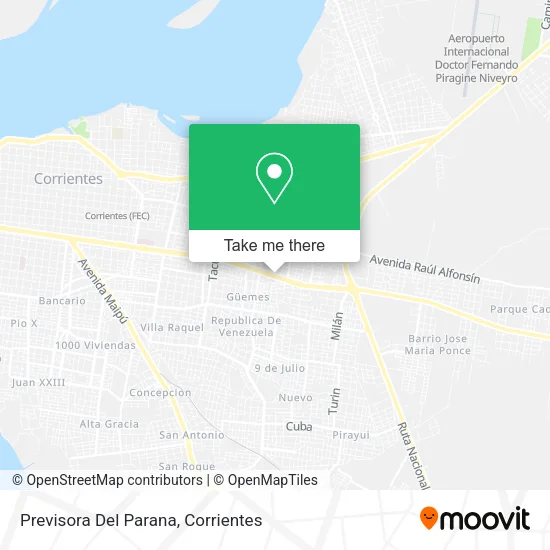 Mapa de Previsora Del Parana