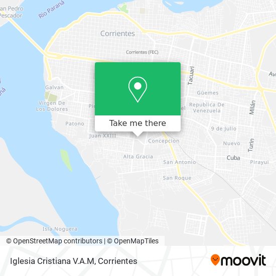 Mapa de Iglesia Cristiana V.A.M