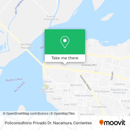 Mapa de Policonsultorio Privado Dr. Nacamura