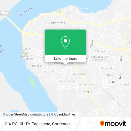 Mapa de C.A.P.S. III - Dr. Taglialene